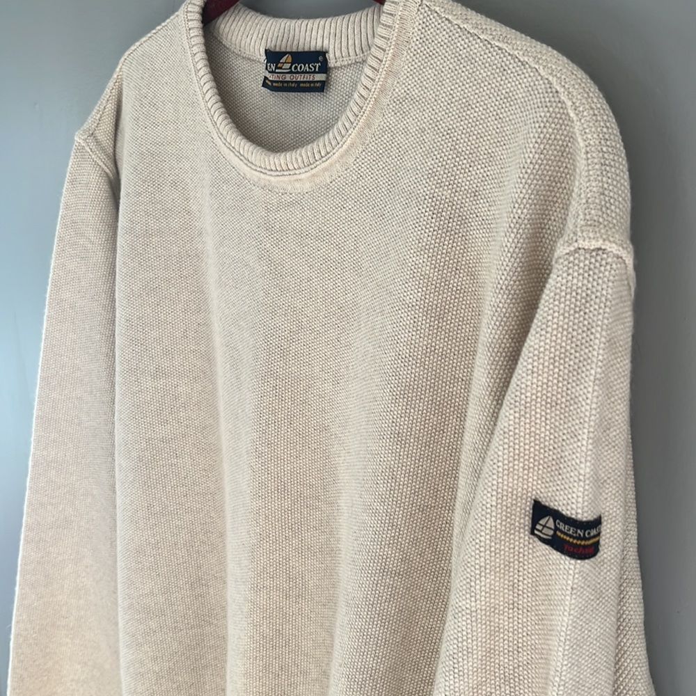 Green Coast Yachting Sweater Water Resistant Merino/ Italian Made  -Size 52( Lg)